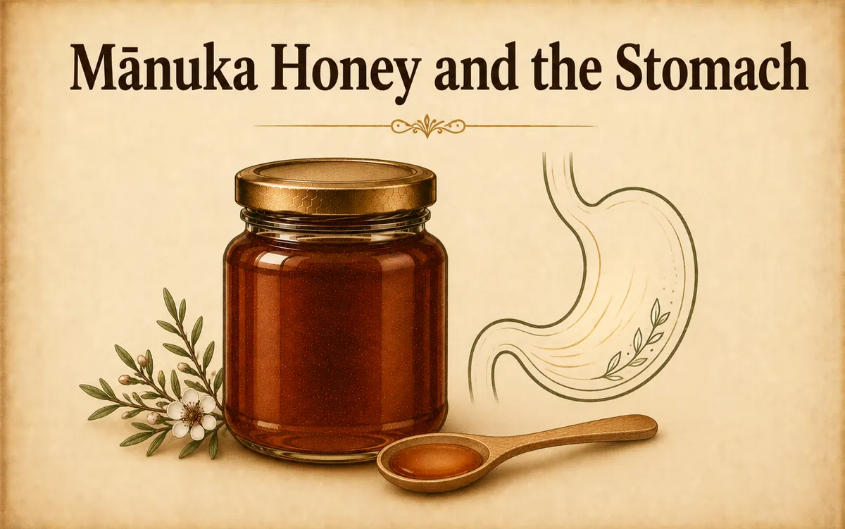 Manuka Honey and the Stomach: H. pylori and the Research