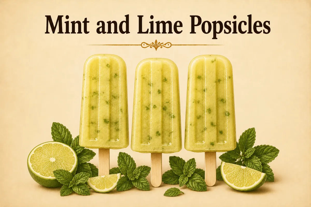 Manuka Honey, Mint and Lime Popsicles